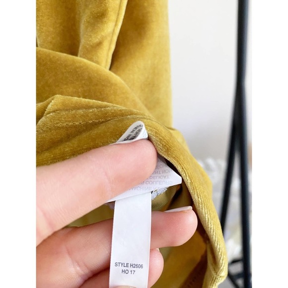 Madewell Gold Velvet Mockneck Tee Short Sleeves Top Size XS - Picture 6 of 9